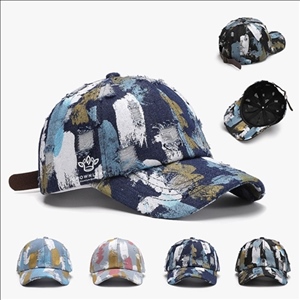 Distressed Denim Baseball Cap